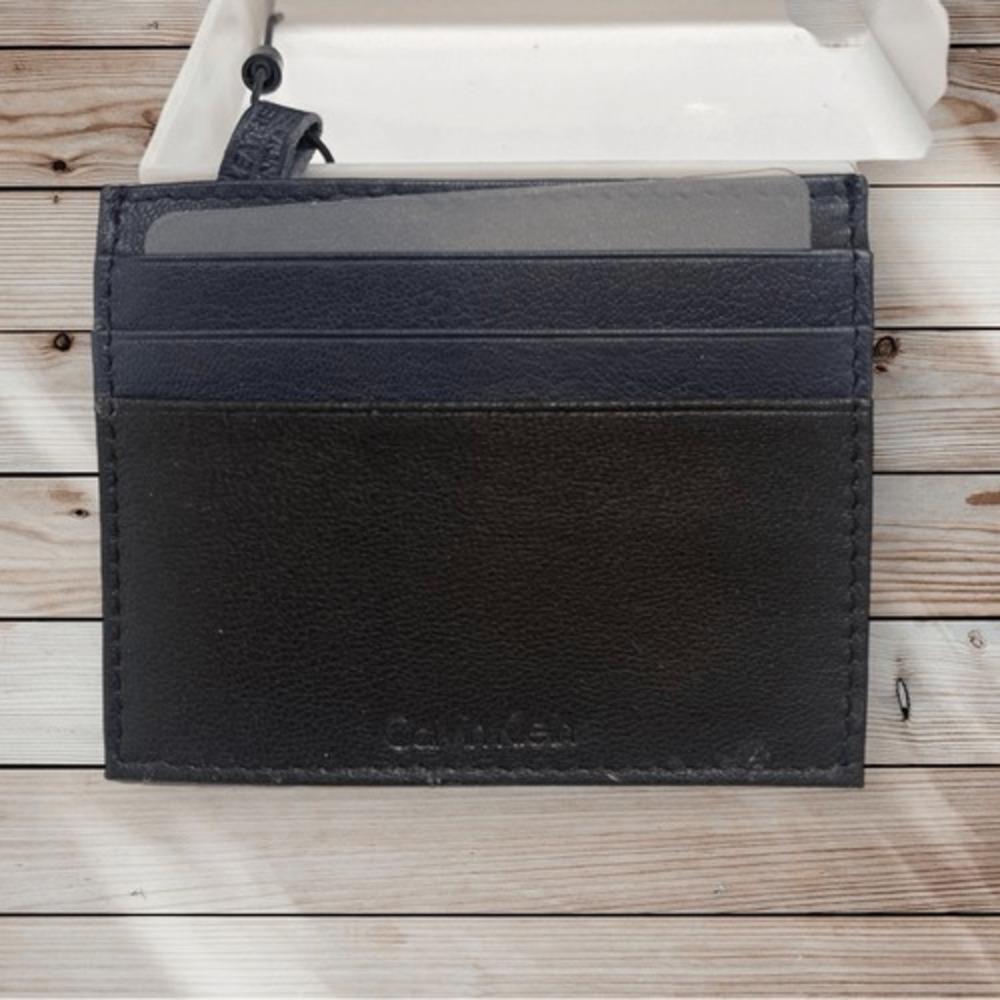 Calvin Klein Card & Cash Holder Blue & Black New‎
